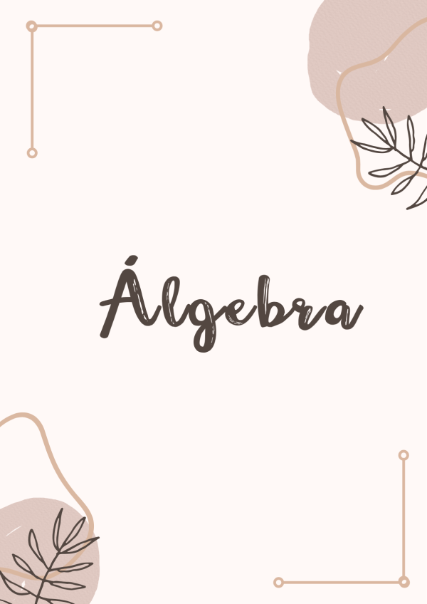 portadas de algebra