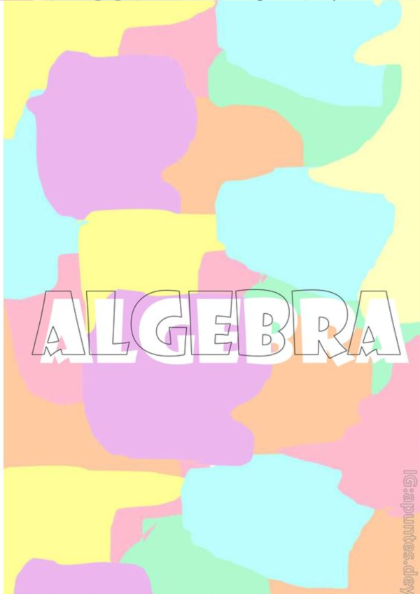 portadas de algebra