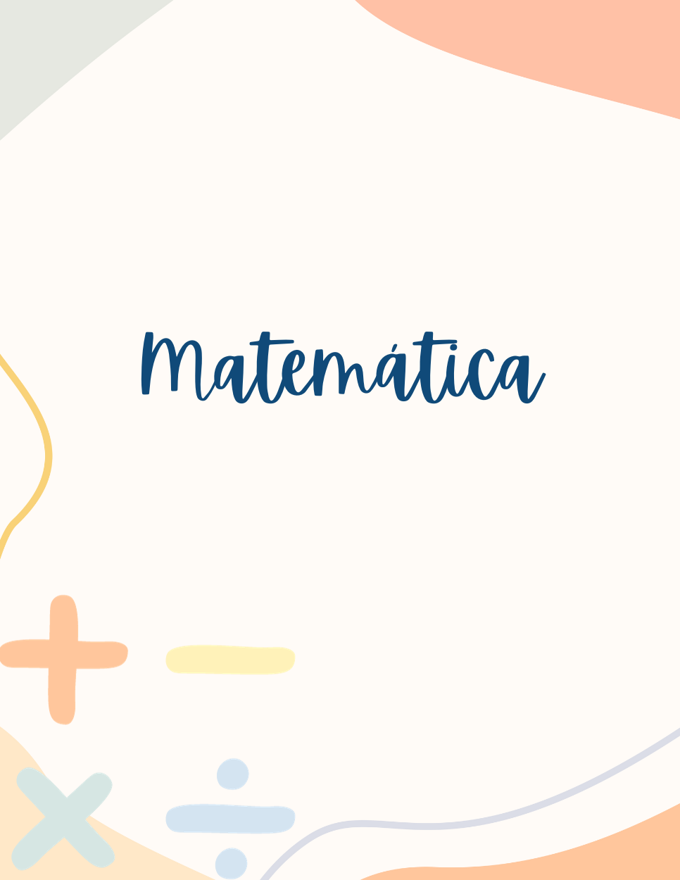 Portada de Matemática