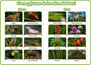 Flora y fauna de la Selva del Perú
