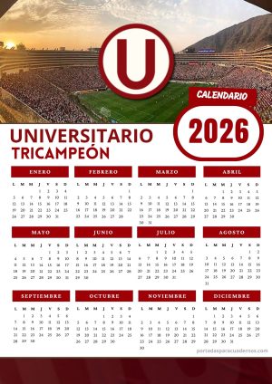Calendario 2026 de la U - Universitario