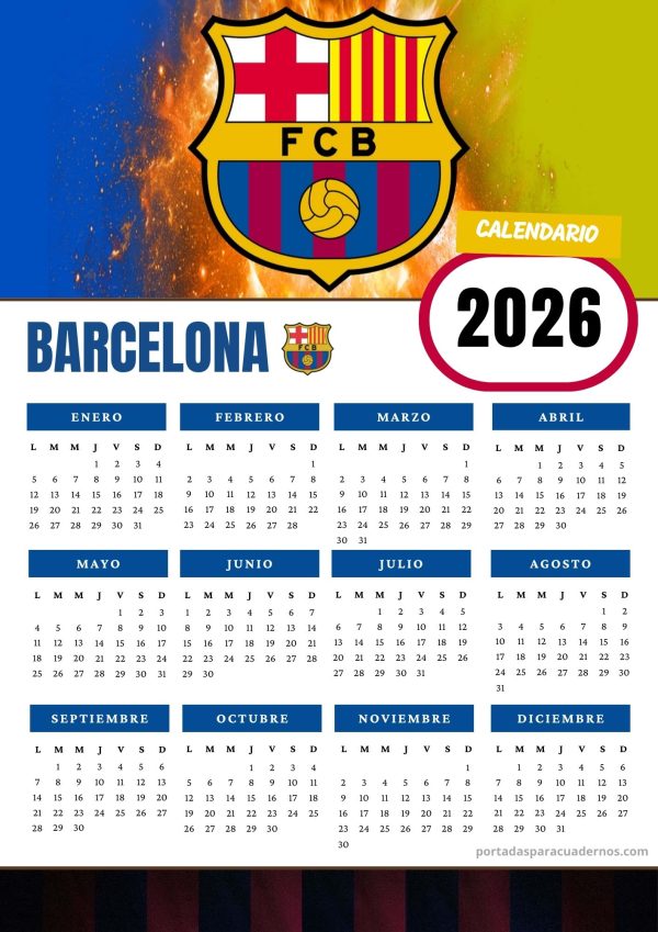 Calendario 2026 del FC Barcelona