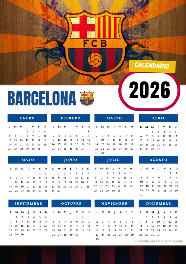 Calendario 2026 del FC Barcelona