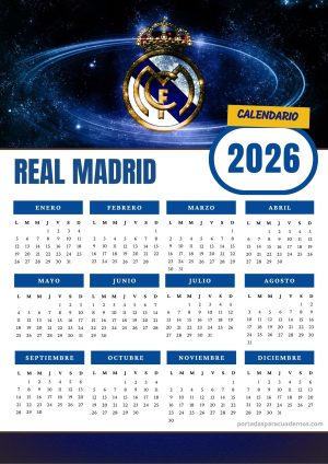 Calendario 2026 del Real Madrid