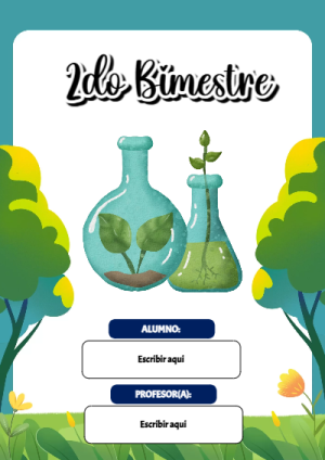 Portada de 2do Bimestre para cuaderno con estilo creativo - formato digital listo para usar