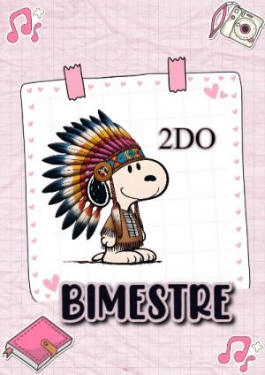 Portada de 2DO segundo bimestre para cuaderno en tamaño A4 - para todas las edades y grados