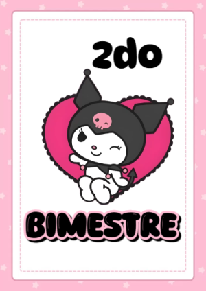 Portada de 2DO SEGUNDO BIMESTRE para cuaderno personalizada para imprimir - versión premium para imprimir