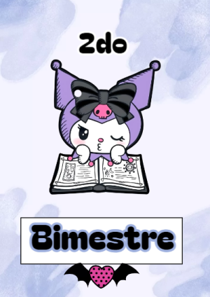 Portada de 2do segundo bimestre para cuaderno lista para imprimir en A4 - para personalizar tus materias