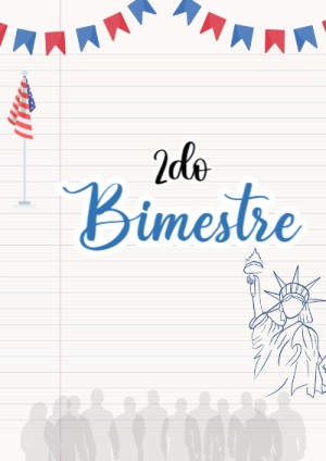 Portada de 2do segundo bimestre para cuaderno para niños de primaria - ideal para cuadernos de espiral