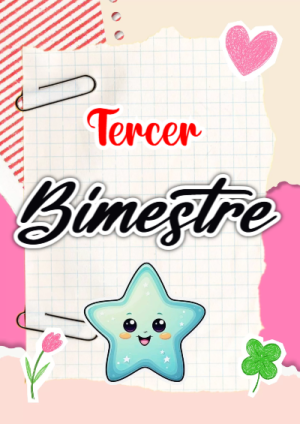 Portada de 2DO segundo bimestre para cuaderno lista para imprimir en A4 - para el regreso a clases