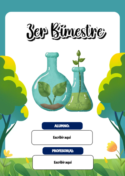 Portada de 3er Bimestre Editable para Imprimir Gratis
