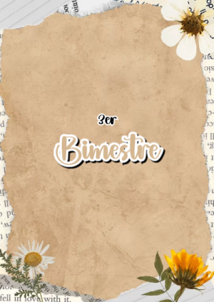 Portada de 3er segundo bimestre para cuaderno para niños de primaria - para personalizar tus materias