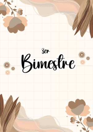 Portada de 3er segundo bimestre para cuaderno lista para imprimir en A4 - versión premium para imprimir