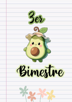 Portada de 3er segundo bimestre para cuaderno escolar para imprimir gratis - ideal para cuadernos de espiral