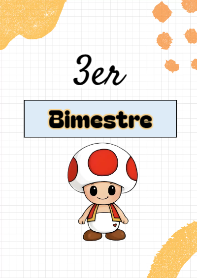 Portada de 3er segundo bimestre Editable para Imprimir Gratis