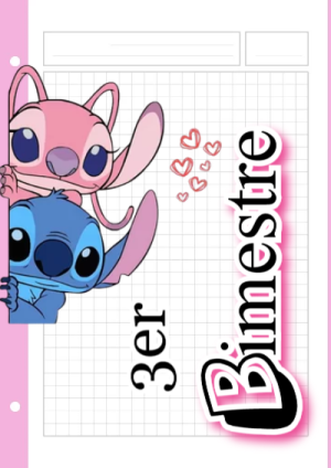Portada de 3er segundo bimestre para cuaderno decorativa y bonita - para el regreso a clases