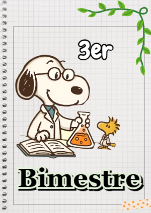 Portada de 3er segundo bimestre para cuaderno para clases - diseño escolar moderno