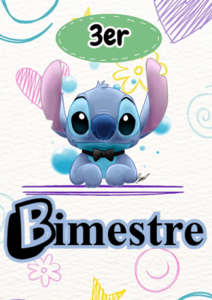 Portada de 3er segundo bimestre para cuaderno en formato A4 - formato digital listo para usar