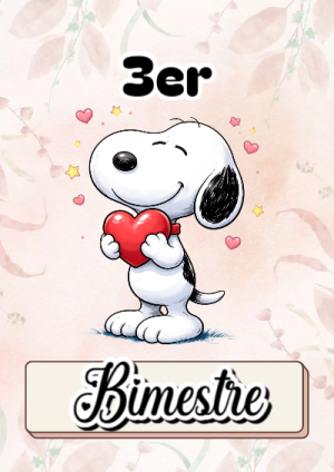 Portada de 3er segundo bimestre para cuaderno en tamaño A4 - creación especial de Mini Canva