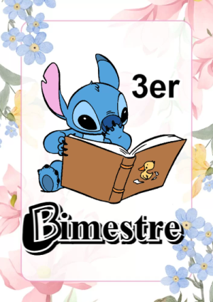 Portada de 3er segundo bimestre para cuaderno con diseño escolar - ideal para el nuevo año escolar