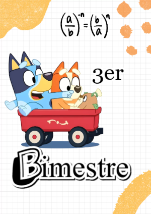 Portada de 3er segundo bimestre para cuaderno en formato A4 - diseño escolar moderno