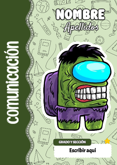 Portada de Among Us de Comunicación Editable para Imprimir Gratis