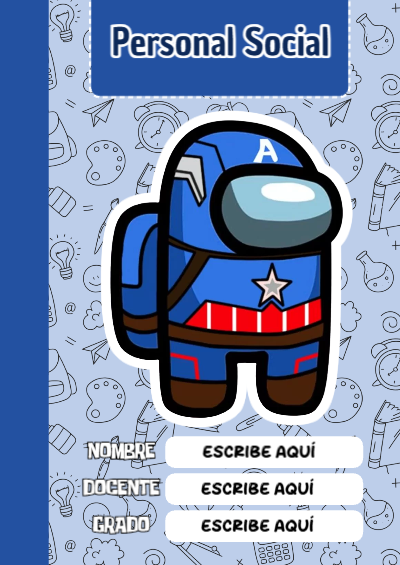 Portada de Among Us de Personal Social Editable para Imprimir Gratis