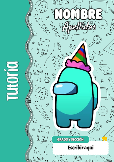 Portada de Among Us de Tutoría Editable para Imprimir Gratis