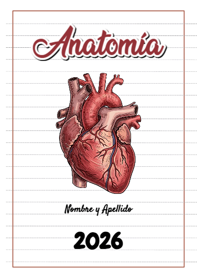 Portada de Anatomía Editable para Imprimir Gratis