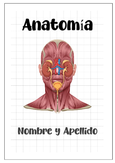 Portada de Anatomía Editable para Imprimir Gratis