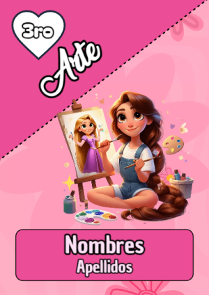 Portada de arte con princesas de disney para cuaderno con estilo creativo - para el regreso a clases