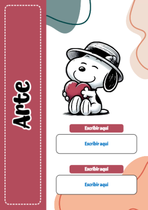 Portada de Arte para cuaderno decorativa y bonita - perfecto para organizar tus apuntes