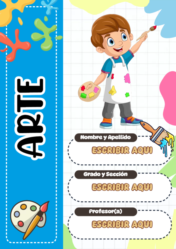 Portada de ARTE para cuaderno para clases - disponible para descarga gratuita