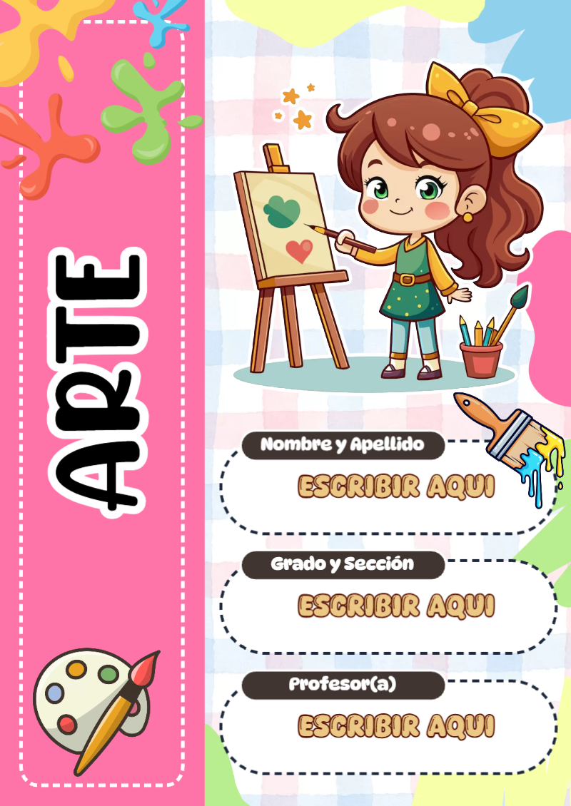 Portada de ARTE Editable para Imprimir Gratis
