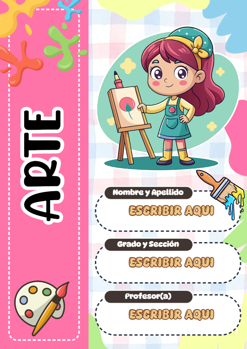 Portada de ARTE Editable para Imprimir Gratis