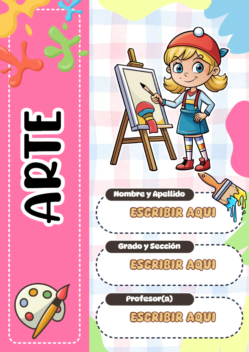 Portada de ARTE Editable para Imprimir Gratis