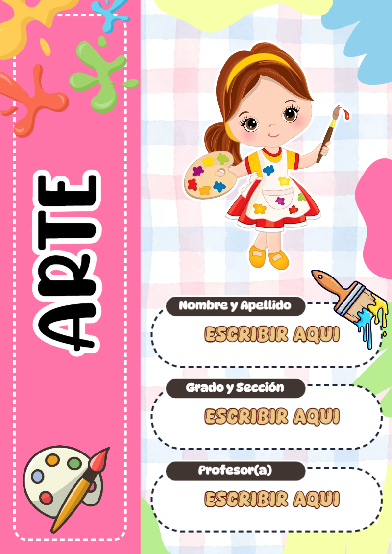 Portada de ARTE Editable para Imprimir Gratis