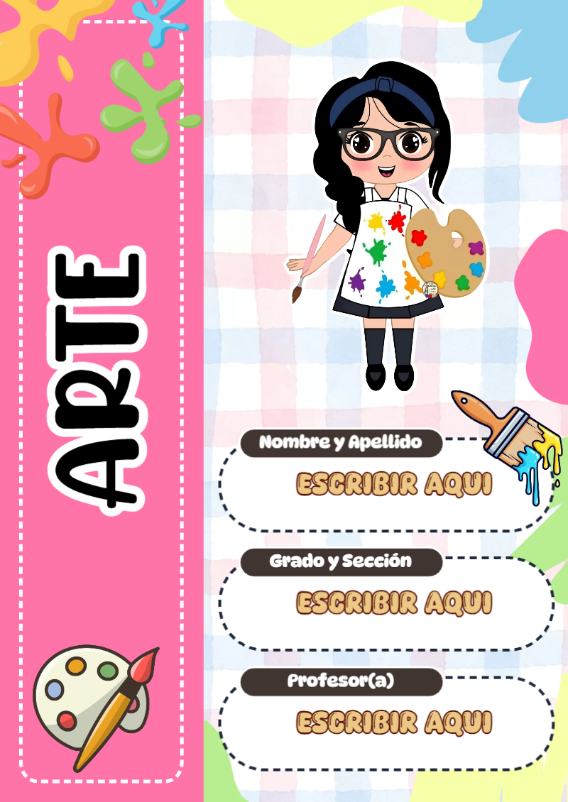 Portada de ARTE Editable para Imprimir Gratis