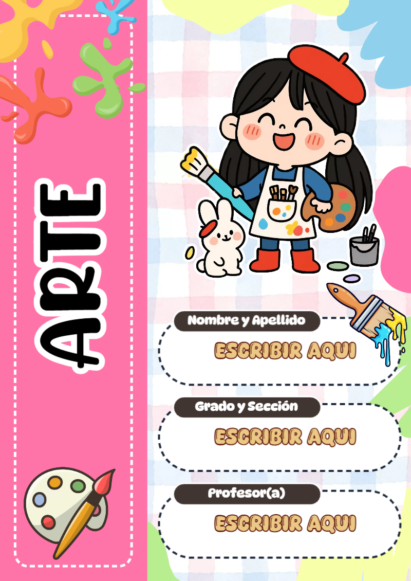 Portada de ARTE Editable para Imprimir Gratis