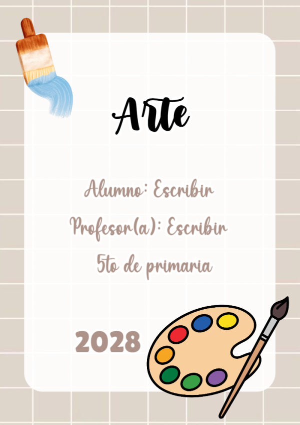 Portada de Arte para cuaderno decorativa y bonita - estilo único para estudiantes