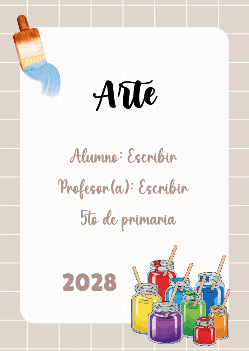 Portada de Arte Editable para Imprimir Gratis