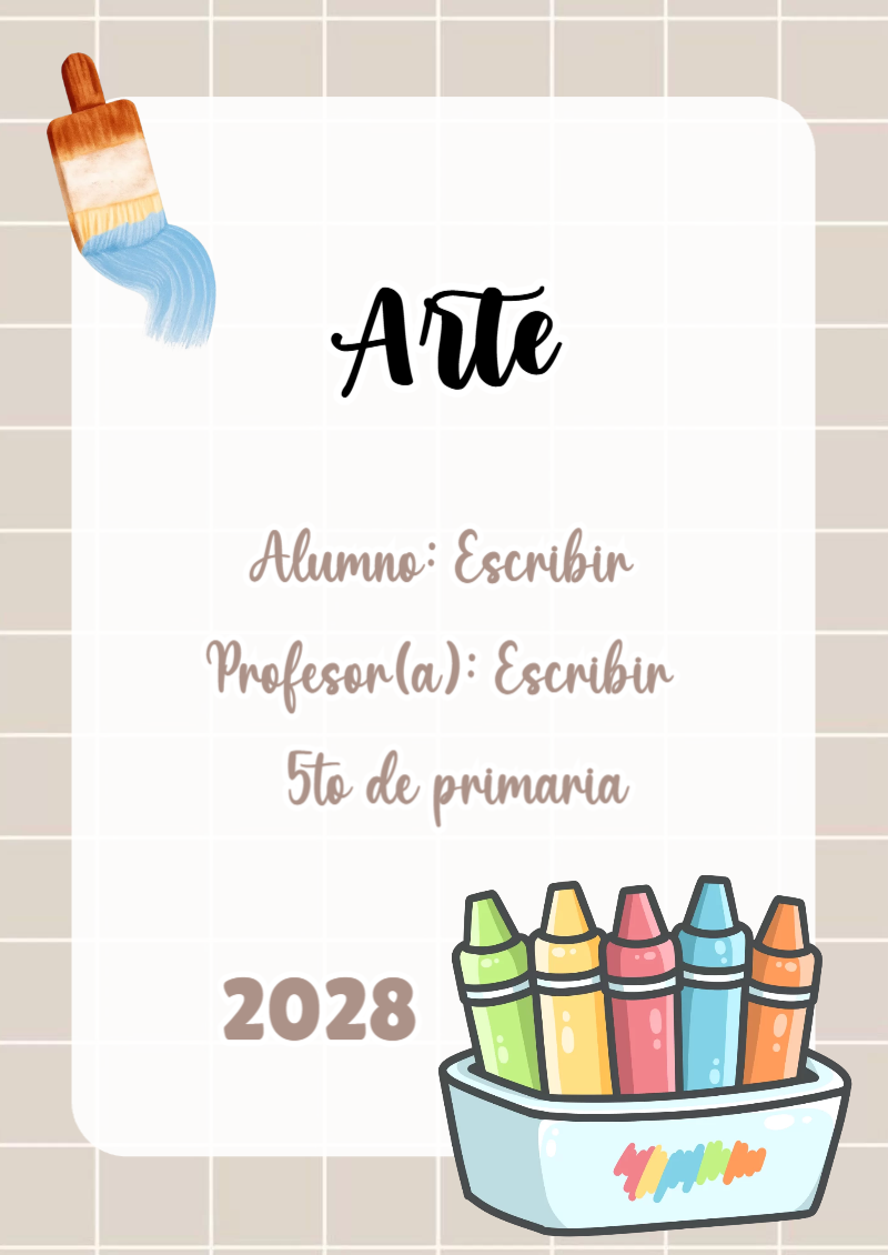 Portada de Arte Editable para Imprimir Gratis