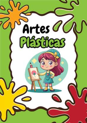 Portada de Arte Plasticas - Arte Plasticas para cuaderno con estilo creativo - diseño escolar moderno