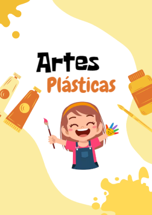 Portada de Arte Plasticas - Artes Plasticas para cuaderno en formato A4 - con colores vivos y llamativos
