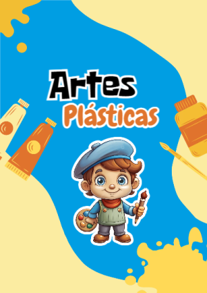 Portada de Arte Plasticas - Artes Plasticas para cuaderno para niños de primaria - diseño exclusivo y original
