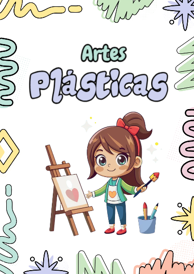 Portada de Artes Plasticas Editable para Imprimir Gratis