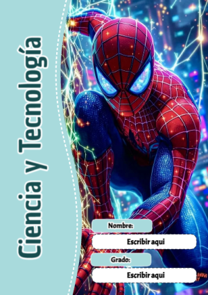 Portada de Avengers de Ciencia y Tecnología para cuaderno para estudiantes - creación especial de Mini Canva