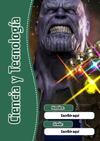 Portada de Avengers de Ciencia y Tecnología para cuaderno colorida y creativa - estilo único para estudiantes