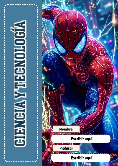 Portada de Avengers de Ciencia y Tecnología para cuaderno bonita para imprimir - ideal para el nuevo año escolar