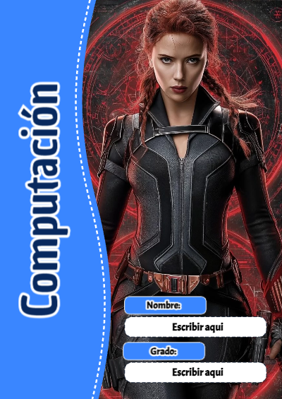 Portada de Avengers de Computación Editable para Imprimir Gratis